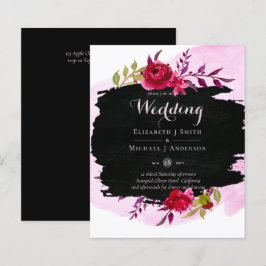 LeahG Budget Pink Rose Black Modern Wedding