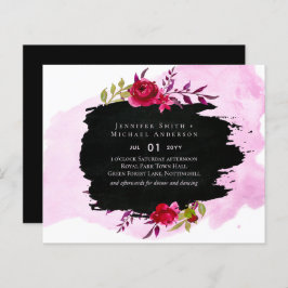 LeahG Budget Pink Rose Black Modern Wedding