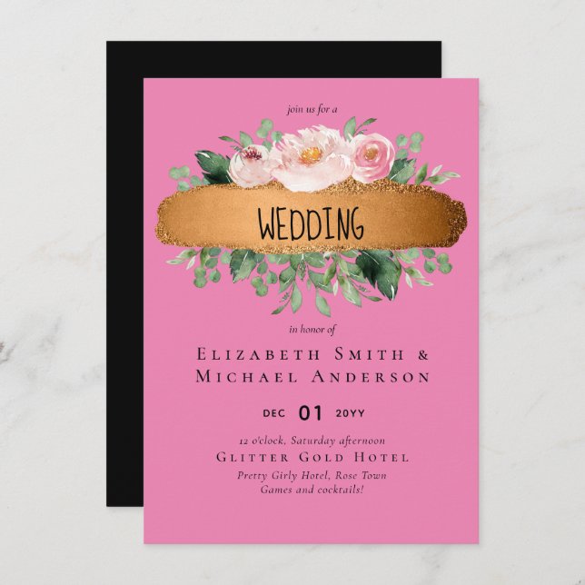 LeahG Budget Rose Glamour Girly Wedding (Vorne/Hinten)