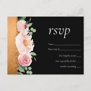 LeahG Budget Rose Glamour Girly Wedding Postkarte