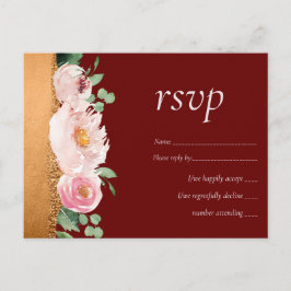 LeahG Budget Rose Glamour Girly Wedding Postkarte