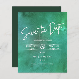 LeahG BUDGET Save the Date Aquarell Green