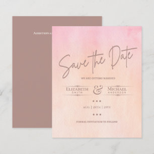 LeahG BUDGET Save the Date Burnt Peach Wassercolor