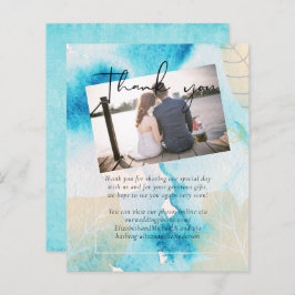 LeahG BUDGET Sea Glass Blue Watercolor Wedding