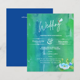 LeahG BUDGET Wedding Invite Garden Pond Wasserfarb