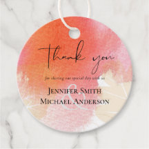 LeahG Budget Wedding Red Orange Watercolor Blätter