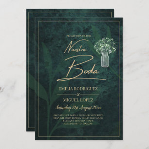 LeahG Emerald Forest Green Wedding INVITE Einladung