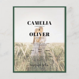 LeahG Emerald Forest Green Wedding INVITE Flyer