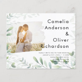 LeahG Foto Overlay GREENERY Wedding Einladung Flyer