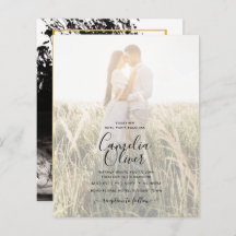 LeahG FOTO Wedding Invite Black Gold INK