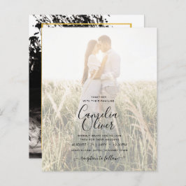 LeahG FOTO Wedding Invite Black Gold INK