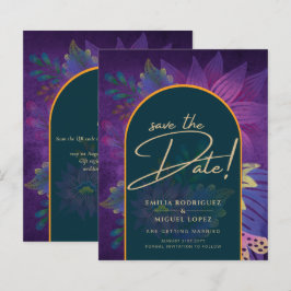 LeahG Green Lila Gold JEWEL TONES Wedding INVITE