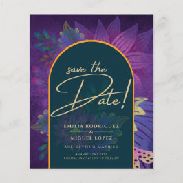 LeahG Green Lila Gold JEWEL TONES Wedding INVITE Flyer