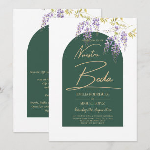 LeahG Green Lila Gold WISTERIA Wedding INVITE Einladung