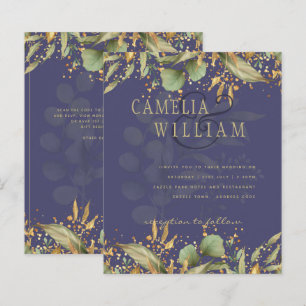LeahG Greenery Gold Wedding laden viele FARBEN ein