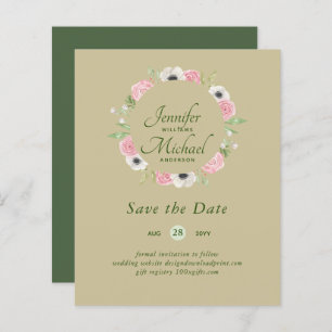 LeahG HAUSHALT Rett Dates Blue Floral Wreath