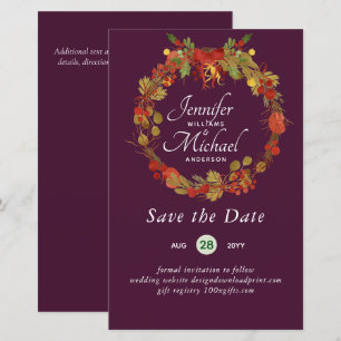 LeahG HAUSHALT Rett Dates Red Rustic Festive Kranz