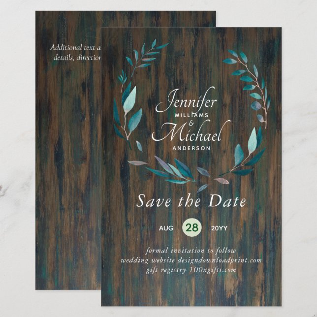 LeahG HAUSHALT Rett Dates Türkis Aquamarin Kranz (Vorne/Hinten)