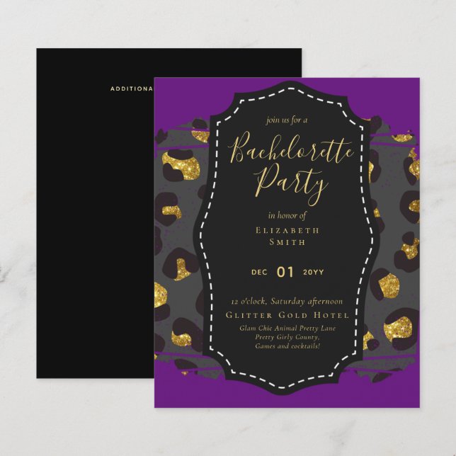 LeahG Hübsch Girly Bachelorette Glam Animal Prints (Vorne/Hinten)