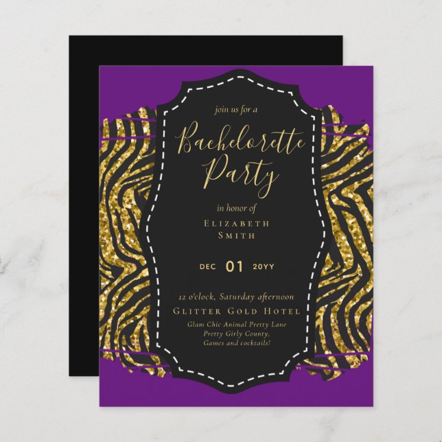 LeahG Hübsch Girly Bachelorette Glam Animal Prints (Vorne/Hinten)