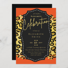 LeahG Hübsch Girly Bachelorette Glam Animal Prints Einladung