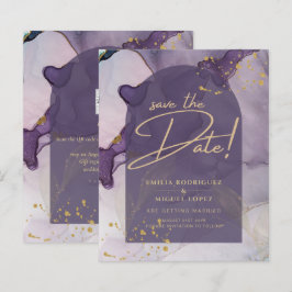 LeahG Ink Ombre Lila Lavender Gold Wedding
