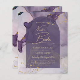 LeahG Ink Ombre Lila Lavender Gold Wedding