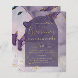 LeahG Ink Ombre Lila Lavender Gold Wedding