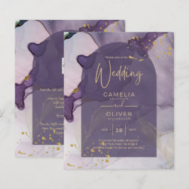 LeahG Ink Ombre Lila Lavender Gold Wedding