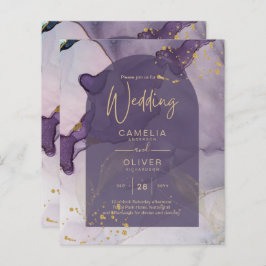LeahG Ink Ombre Lila Lavender Gold Wedding