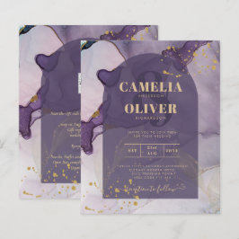 LeahG Ink Ombre Lila Lavender Gold Wedding