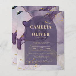 LeahG Ink Ombre Lila Lavender Gold Wedding