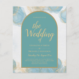 LeahG INK Sea Glass Türkis Aquamarin Gold INVITE