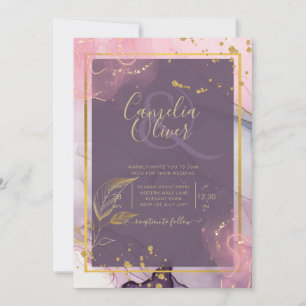 LeahG® Lavendel Tinte Mauve Lila Gold Hochzeit Einladung