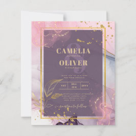 LeahG® Lavender INK Mauve Lila Gold Wedding