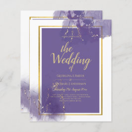 LeahG LILA GOLD Wedding Lavender ALCOHOL INK