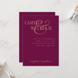 LeahG Magenta Berry Pink Wedding Einladung