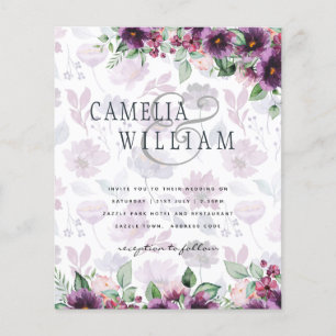LeahG Pflaume Lila Beere Blumen Hochzeit Herbst Wi Flyer