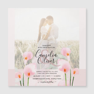 LeahG Pink Calla Lily FOTO Overlay Magnetkarte