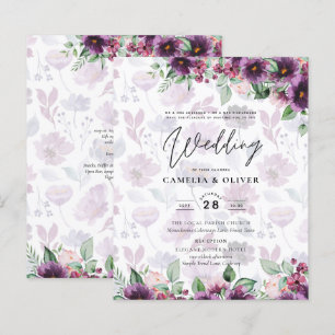 LeahG Plum Lila Berry Floral Wedding Winter