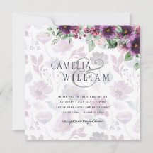 LeahG Plum Lila Berry Floral Wedding Winter
