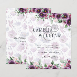 LeahG Plum Lila Berry Floral Wedding Winter