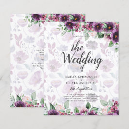 LeahG Plum Lila Berry Floral Wedding Winter