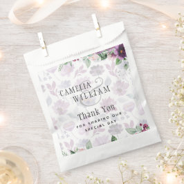 LeahG Plum Lila Berry Floral Wedding Winter Geschenktütchen