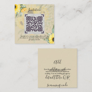 LeahG QR Code Hochzeitsdetails Beifügen UAWG Gesch Begleitkarte