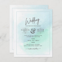 LeahG Sea Glass Türkis Aquamarin Blue Wedding INVI