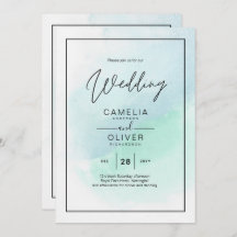 LeahG Sea Glass Türkis Aquamarin Blue Wedding INVI