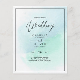 LeahG Sea Glass Türkis Aquamarin Blue Wedding INVI Flyer