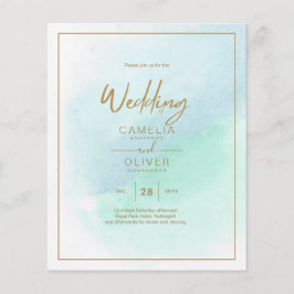 LeahG Sea Glass Türkis Aquamarin Blue Wedding INVI Flyer