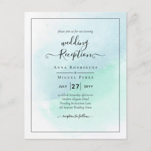 LeahG Sea Glass Türkis Aquamarin Blue Wedding INVI Flyer